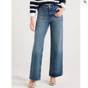 Free Assembly Women's Wide Leg Jeans with Patch Pockets NWT